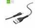 GOLF textilný dátový kábel USB-C 1m, 3A, sivý