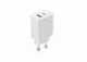 GOLF nabíjecí adaptér smart 30W, rychlonabíjení 3.0 GaN, bílý