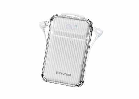 Powerbanka Awei P89K 10 000 mAh, 38,5 W, bílá