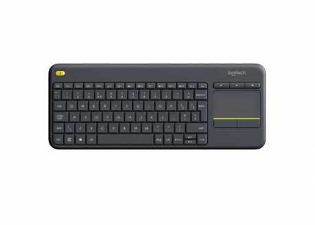 Bezdrátová klávesnice Logitech K400 Plus Wireless Touch Keyboard CZ, černá