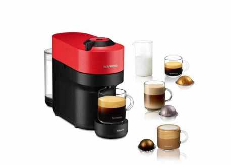 Kávovar Krups Nespresso Vertuo Pop XN920510, červený