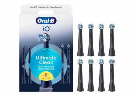 Náhradní hlavice Oral-B iO Ultimate Clean 8 ks, černá