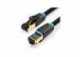 Síťový kabel Vention Cotton Braided Cat.8 SFTP Patch Cable 3m, černý