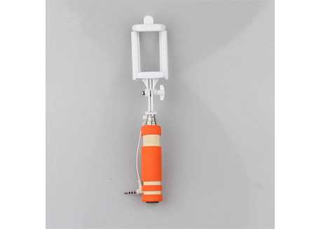 Selfie tyč na mobil, oranžová
