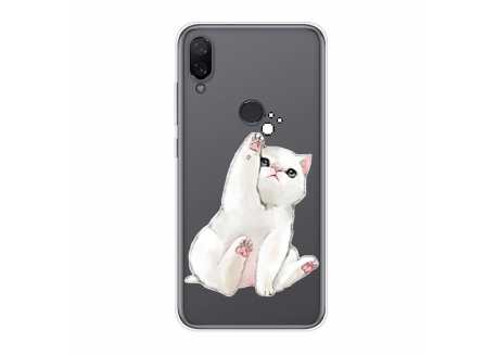 Pouzdro pro Huawei Honor 10 lite, průhledný silikon kotě