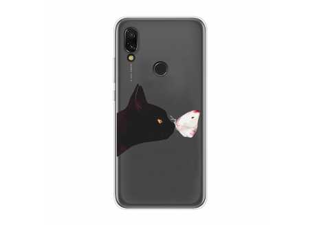 Pouzdro pro Huawei P30 Pro, průhledný silikon kočka a motýl