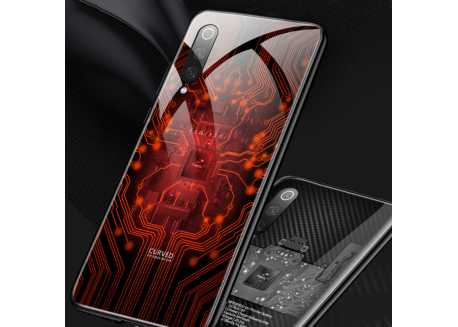 Pouzdro Symfony pro Xiaomi Mi 9 lite, záda tvrzené sklo, čip