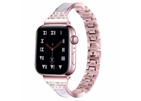 Řemínek pro apple watch 42/44, titan růžový