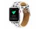Řemínek pro apple watch 42/44, leopard bílý