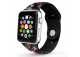 Řemínek pro apple watch 38/40, silikon flower I černý