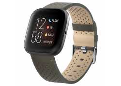 Řemínek pro apple watch 38/40, kůže voj. zelený