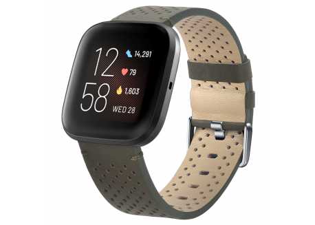 Řemínek pro apple watch 38/40, kůže voj. zelený