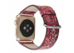 Řemínek pro apple watch 42/44, kůže asia II červený