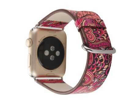 Řemínek pro apple watch 42/44, kůže asia II červený