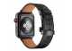 Řemínek pro apple watch 42/44, kůže černý, černá přeska