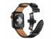 Řemínek pro apple watch 42/44, kůže černý, černá přeska