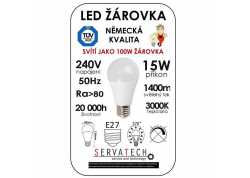 Symfony LED žárovka B60 15W / 100W 240V E27 1400lm 270° 20.000h teplá bílá